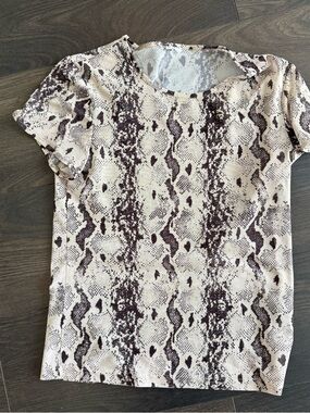 REFORMATION Snakeskin Mesh Top M